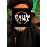 Turban noir synthétique